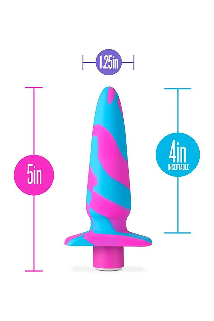 Анальная пробка с вибрацией Avant Vibrotize 12.7 см (мульти) - фото 4
