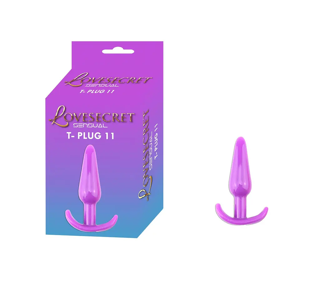 Анальна пробка Lovesecret Sensual T-Plug 11 12.3 см (фіолетовий) - фото 6