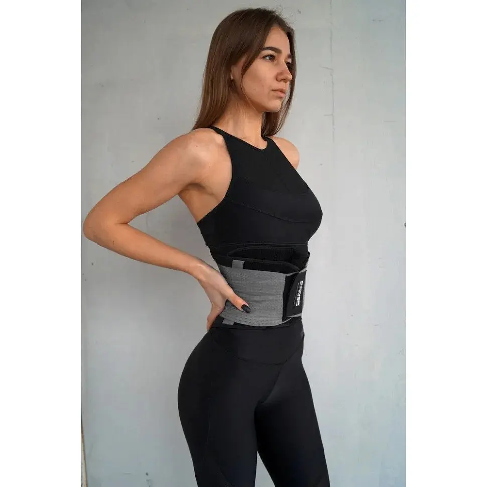 Пояс-корсет для підтримки спини "Waist Shaper" Power System 6031GR-3 Grey, S/M - фото 5
