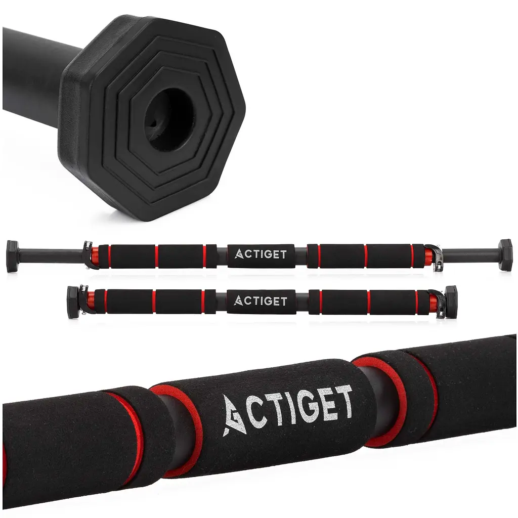 Турнік розсувний Actiget 62-100 см ACT0167 Black/Red - фото 2