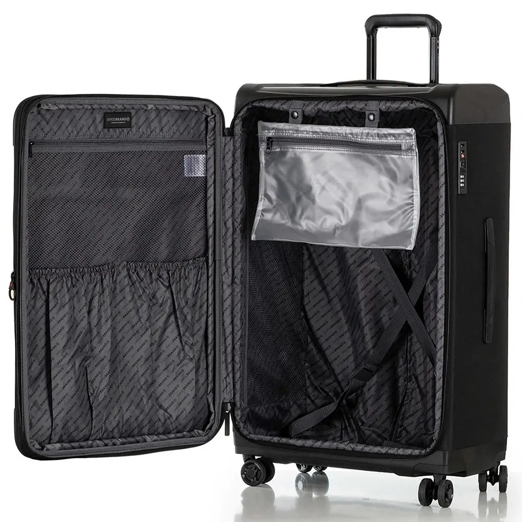Чемодан Swissbrand Perth (L) Black (SWB_LYPER001L), Черный, Черный - фото 3
