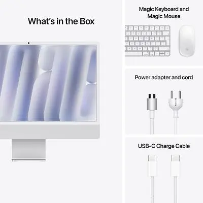 Комп'ютер Apple 24" iMac Retina 4.5K / Apple M4 (8-c/CPU, 8-c/GPU), 16, 256, Silver (MWUC3UA/A) - фото 5