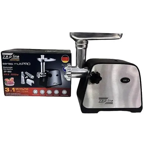 Електром'ясорубка Zepline ZP-002 з реверсом та насадками для томатного соку ковбаси 3000 Вт - фото 5