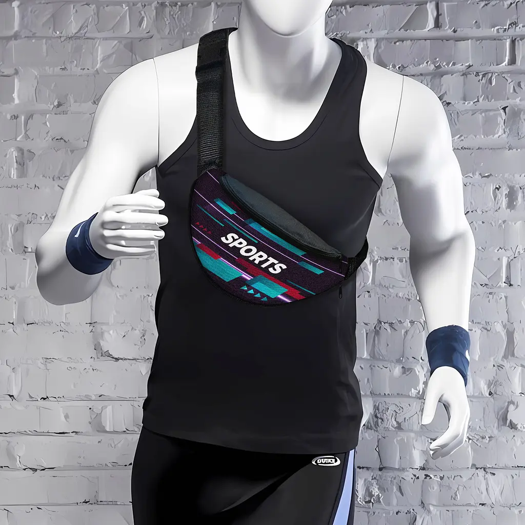 Сумка-бананка Sport мужская/женская спортивная 32×16 см с расширителем поясная сумка или сумка через плечо (3746) - фото 2