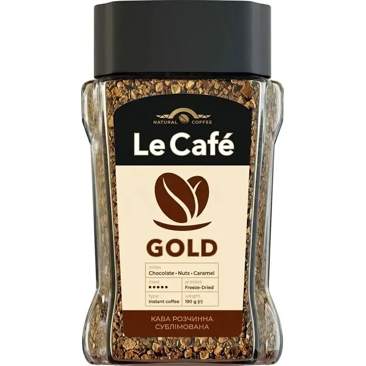 Кава розчинна Le Cafe Gold, 190 г, скляна банка