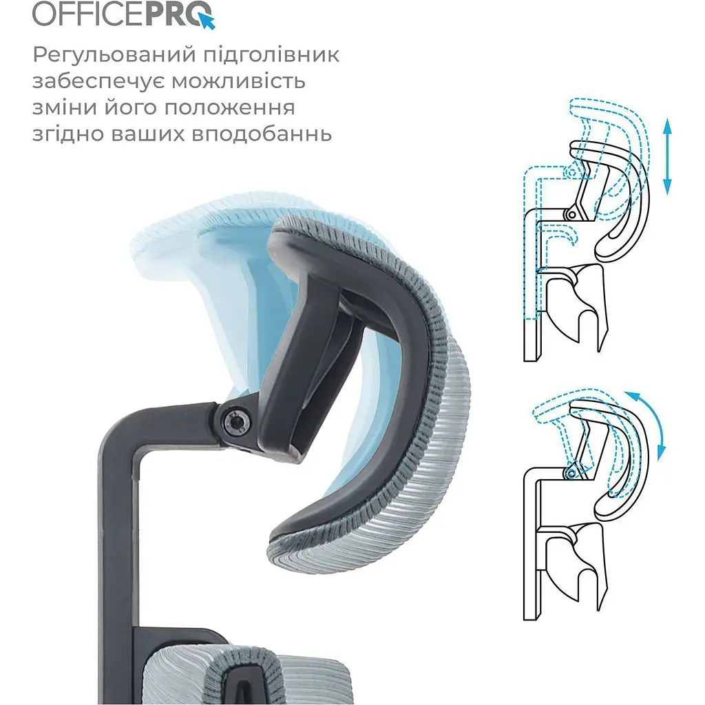 Офісне крісло OfficePro Elegant OC600-B-DG-DG Black/Dark Gray [148650] - фото 12