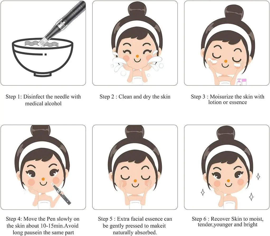 Ручка для мікроголки, електрична ручка PELCAS Derma Pen Акумуляторна регульована швидкість Dermapen мікроголки - фото 5
