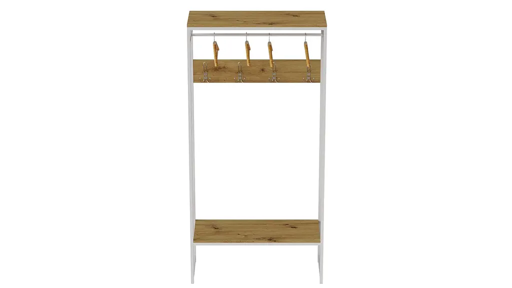 Вешалка напольная Ferrum-decor Трелис 14 180x90x38 белый ДСП Дуб Артизан 16мм (FRD-104351) - фото 4