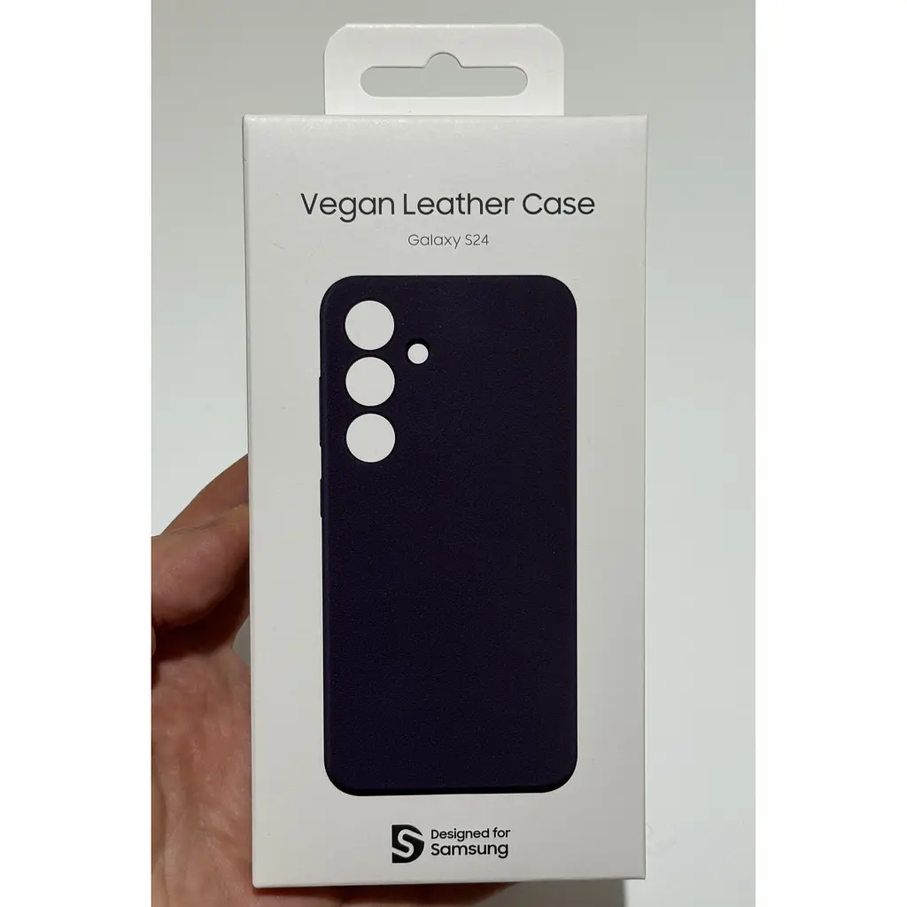 Оригінальний шкіряний чохол Samsung Vegan Leather Case для Samsung Galaxy S24 (6.2") Dark Violet GP-FPS921HCAVW - фото 2