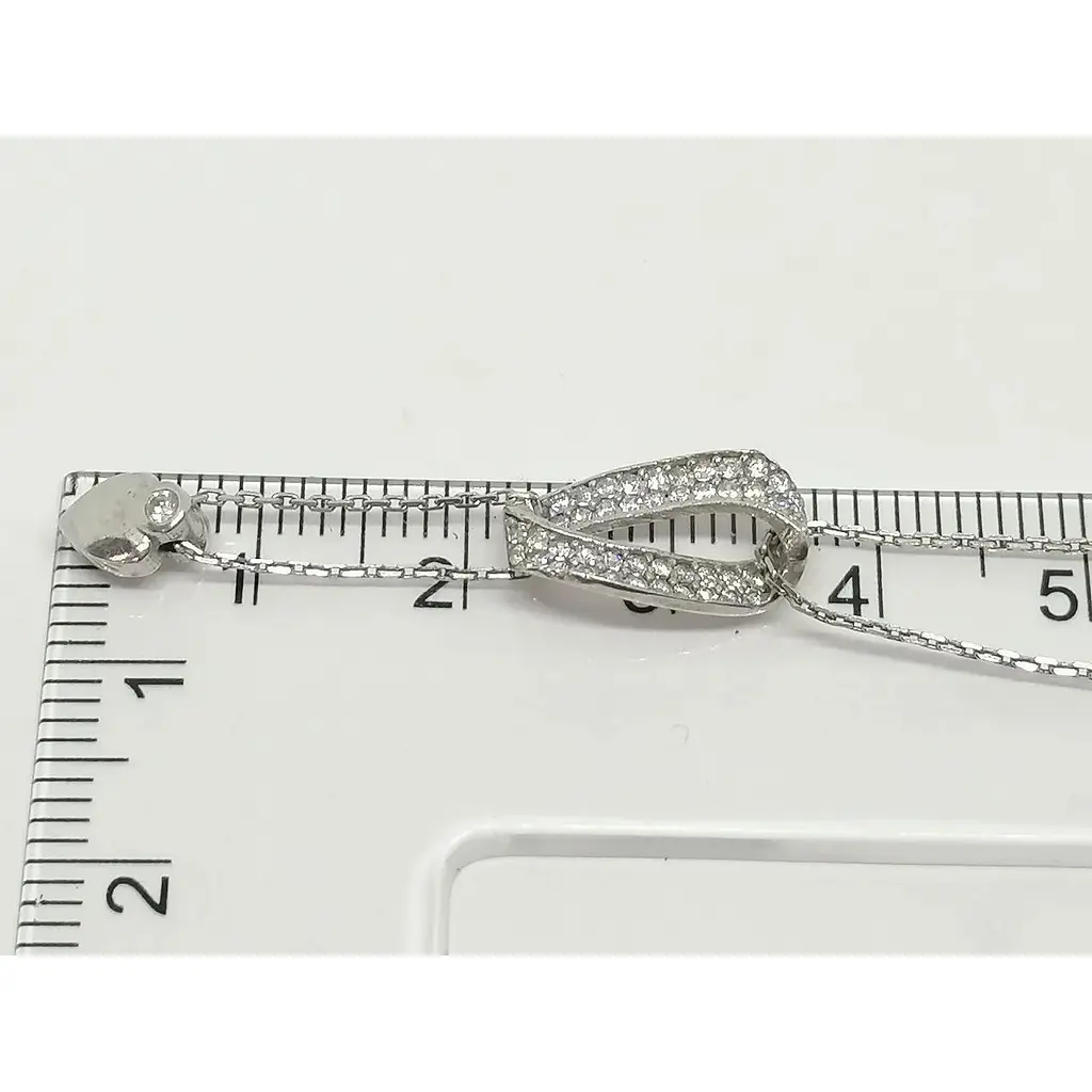 Серебряное колье Золотой квартал с фианитами. Артикул 317319 40 - фото 4