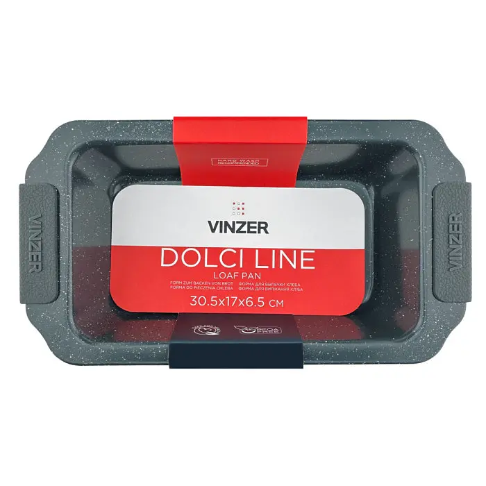 Форма для випікання хліба прямокутна Vinzer Dolci Line 50784 6.5х17х30.5 см чорна - фото 5