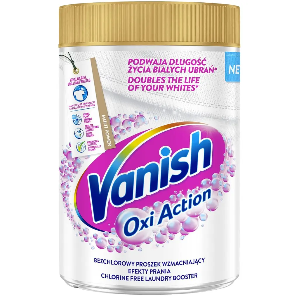 Набор: отбеливатель Vanish Oxi Action Кристальная белизна 625 г + пятновыводитель Vanish Oxi Action 625 г - фото 2