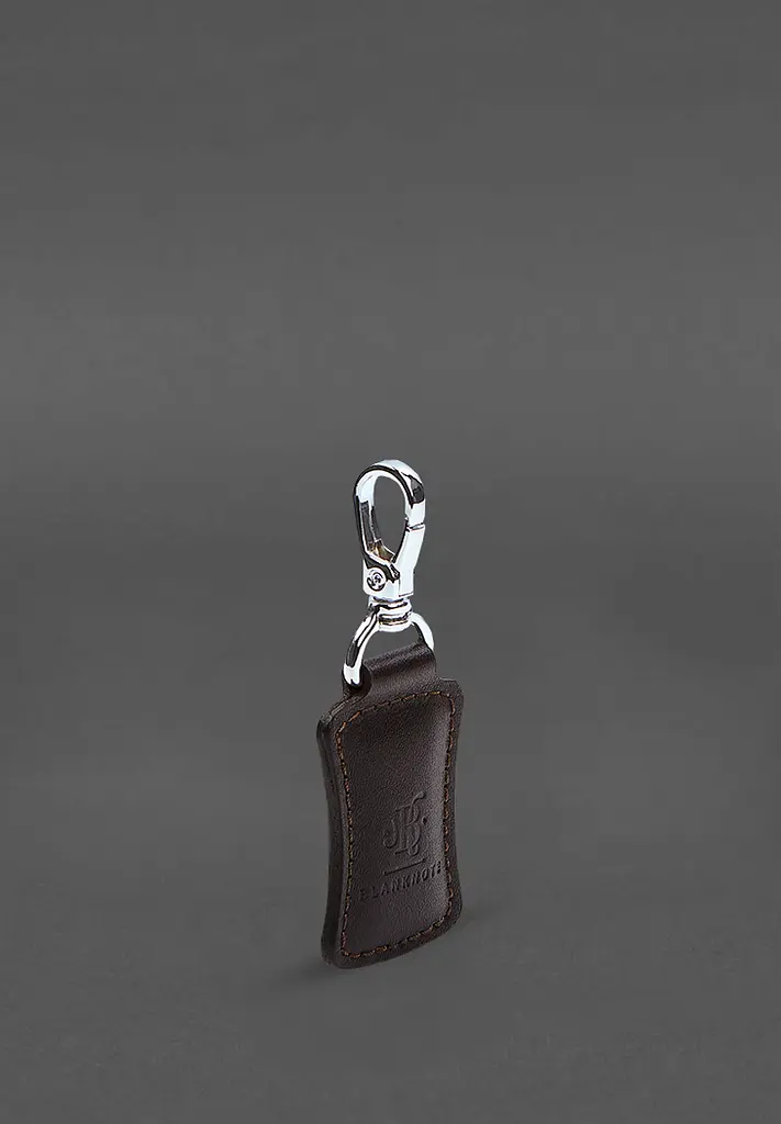 Шкіряний брелок Premium Темно-коричневий - фото 3