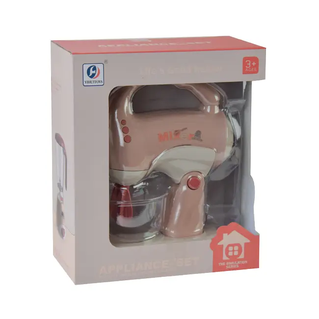 Міксер YH129-6S/6C на батарейках, світло, звук, в коробці (6982005400624) Бежевий - фото 2