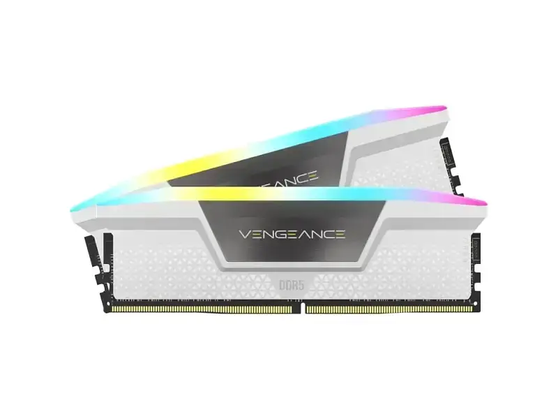Пам'ять для настільних комп'ютерів Corsair 32 GB (2x16GB) DDR5 6000 MHz Vengeance RGB White (CMH32GX5M2B6000C30W) - фото 2
