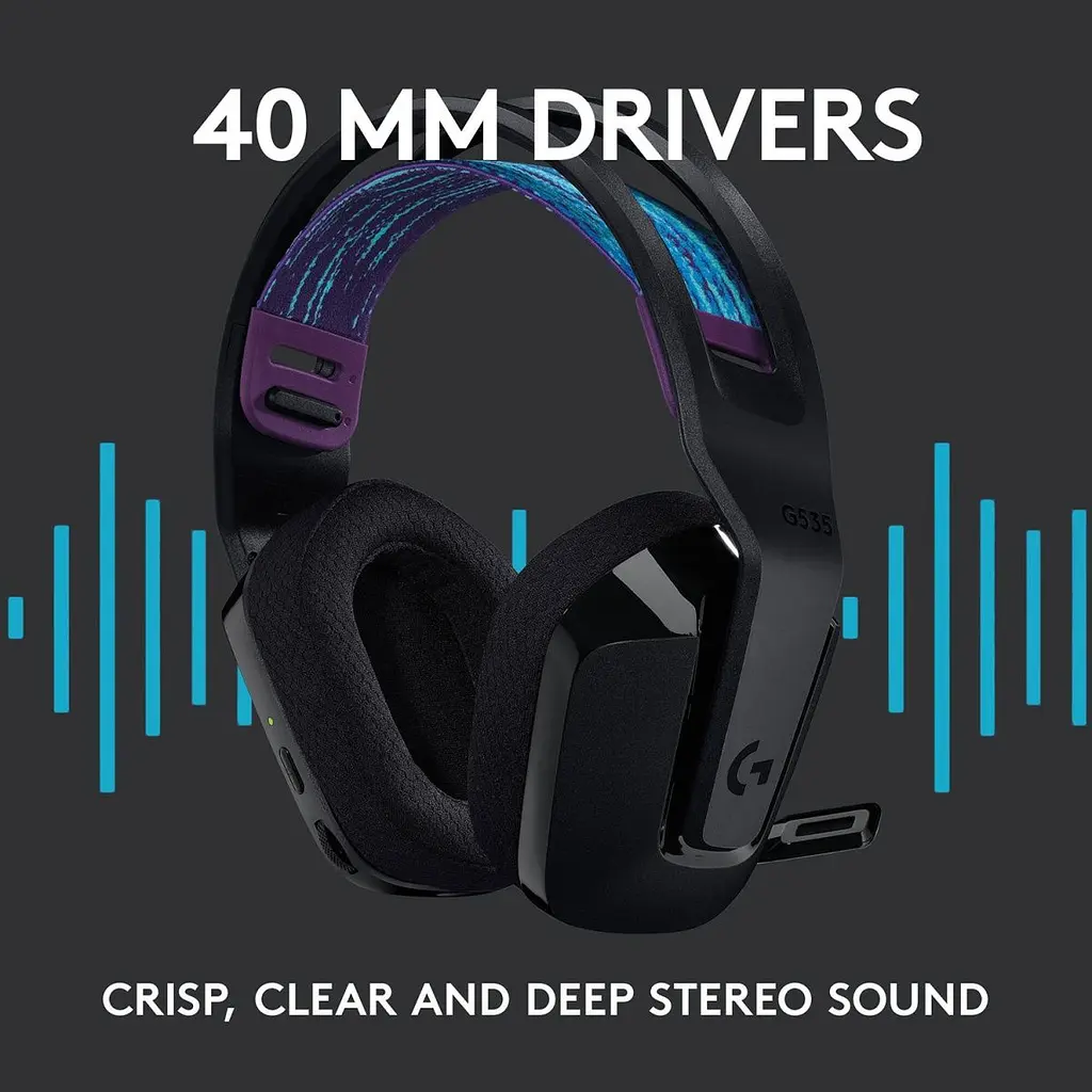 Ігрові навушники Logitech G535 Lightspeed Wireless Black (981-000972) [70702] - фото 5