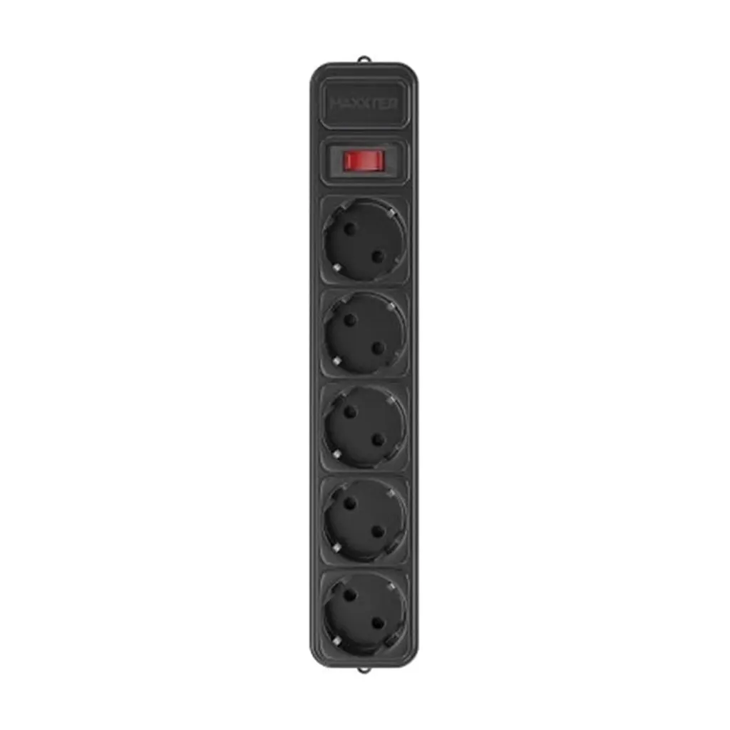 Мережевий фільтр живлення Maxxter SPM5-G-6B чорний, 1.8 м кабель, 5 розеток (SPM5-G-6B) - фото 2