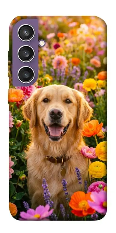 TPU чохол Demsky Flowery labrador для Samsung Galaxy S23 FE