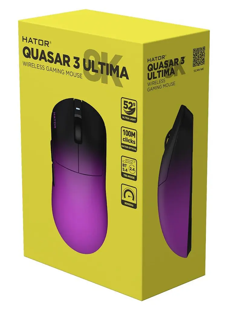 Миша HATOR Quasar 3 Ultima 8K Wireless Black Violet (HTM760) - фото 6