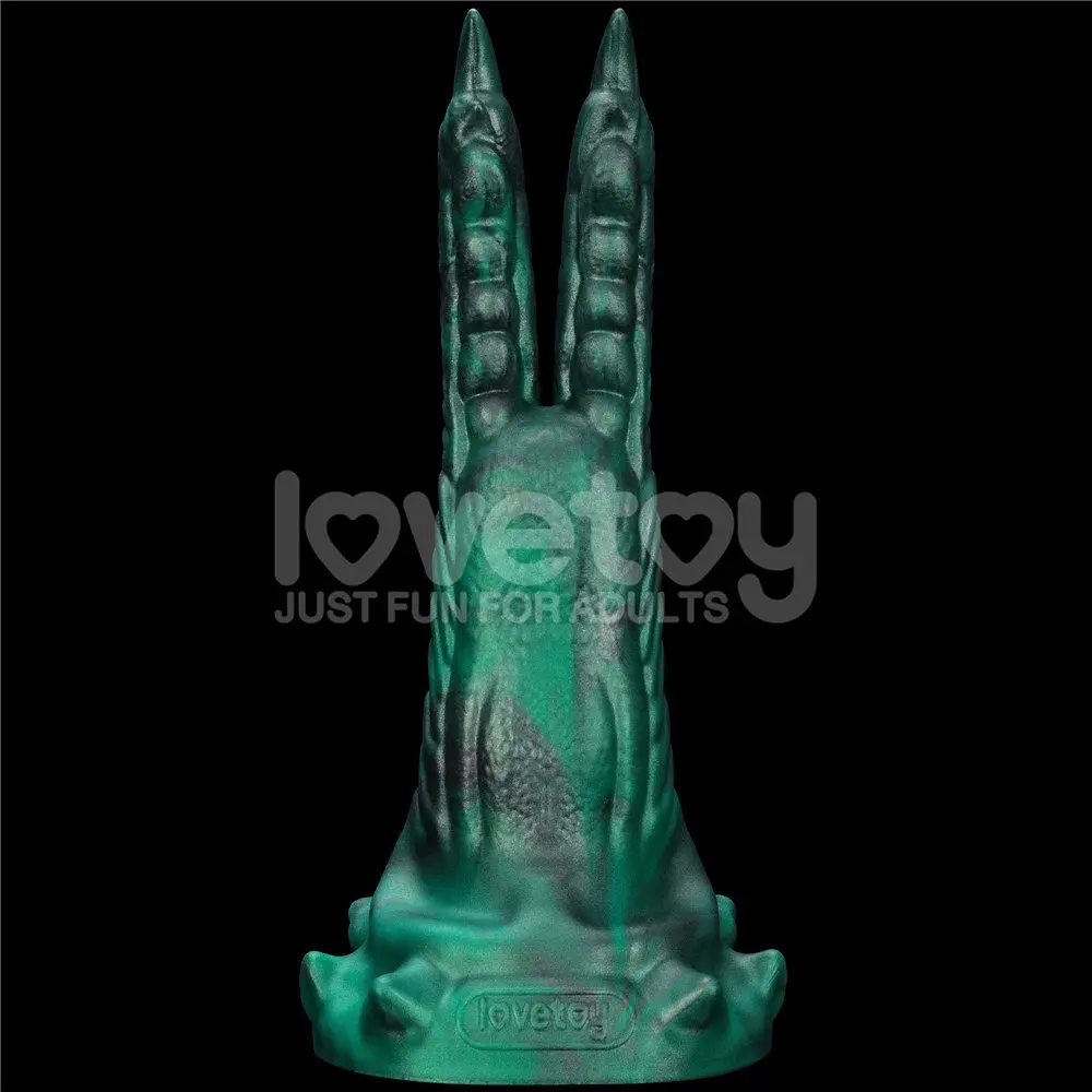 Вібратор Lovetoy Double-Claw Savage Charm 19.4 см зелений - фото 7