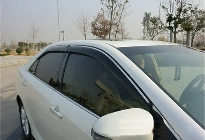 Дефлектори вікон вітровики для Toyota Camry V50 2011- (З Хромом ) (08611-33840) - фото 7