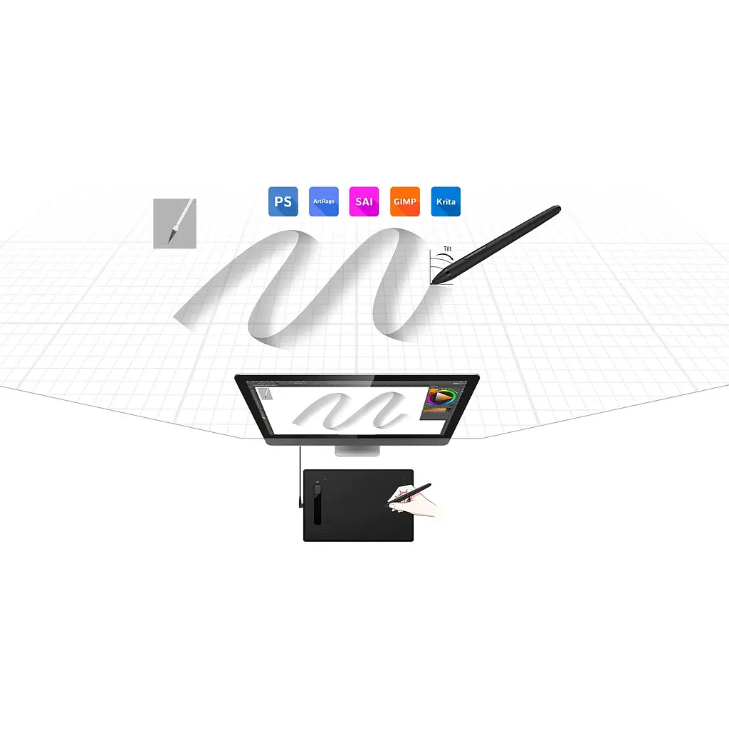 Графічний планшет XP-Pen Star G960S Black [127118] - фото 6