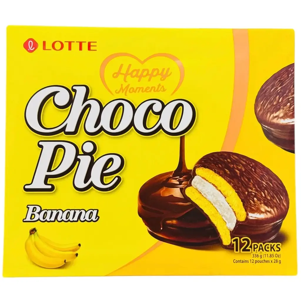 Печиво Тістечка Lotte Choco Pie Banana 12 шт. 336 г