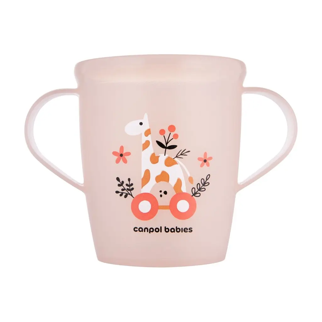 Кружка дитяча Canpol babies Toys з ручками 250 мл рожева (2/101_pin)