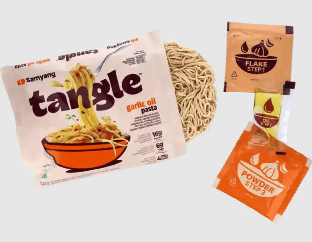 Локшина Samyang Tangle Garlic Oil Pasta 100г - фото 3