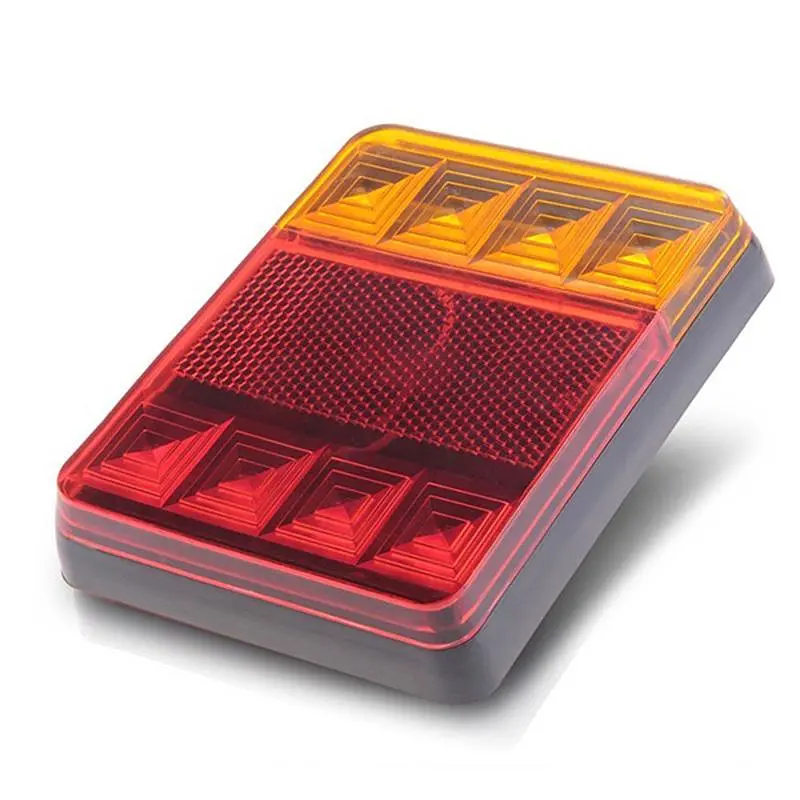 Задній ліхтар LED квадратний 12-24V 12,5х10 см 2 шт. SQ-0010 - фото 3