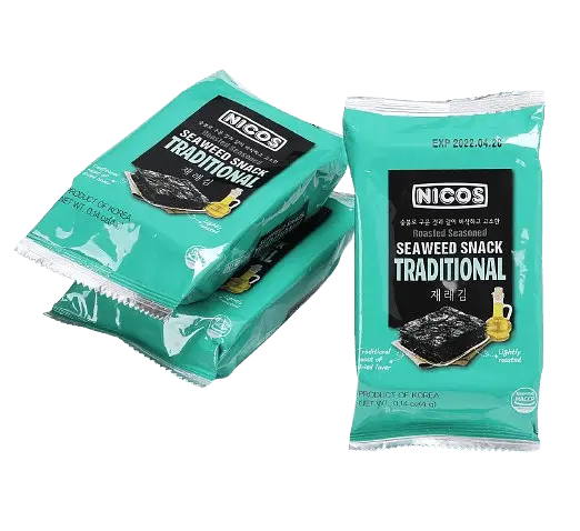 Чіпси з морських водоростей Nicos Seaweed Snack Traditional Flavor 4г - фото 4