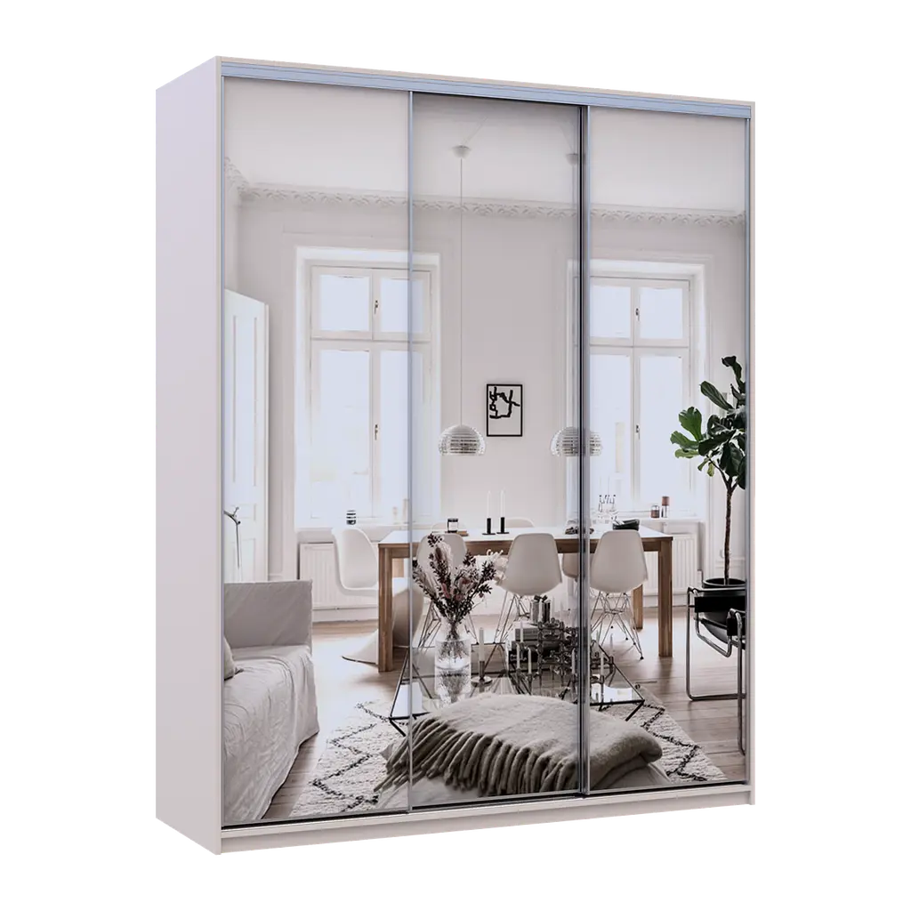Шафа купе Doros Сіті Лайт Кашемір 3 Дзеркала 180х60х225 (80736374) - фото 2
