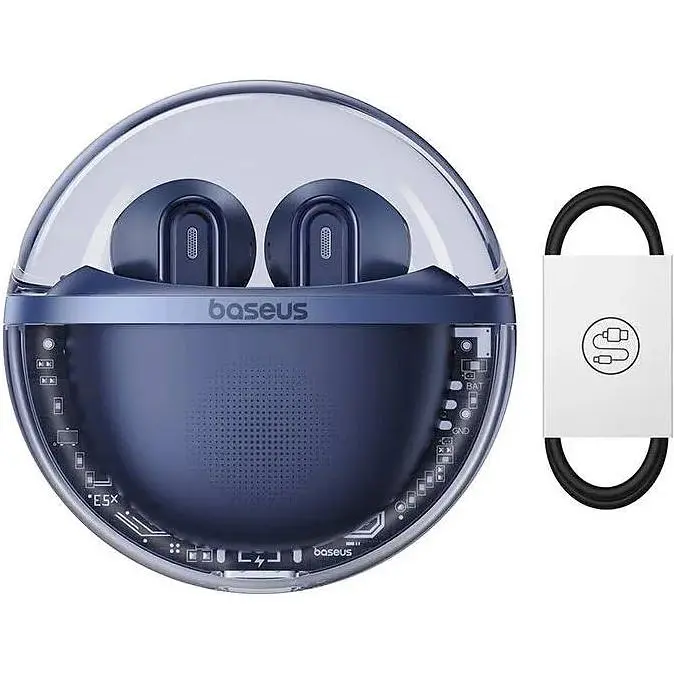 Наушники беспроводные Baseus Bowie E5x синие A00060101323-00 - фото 2