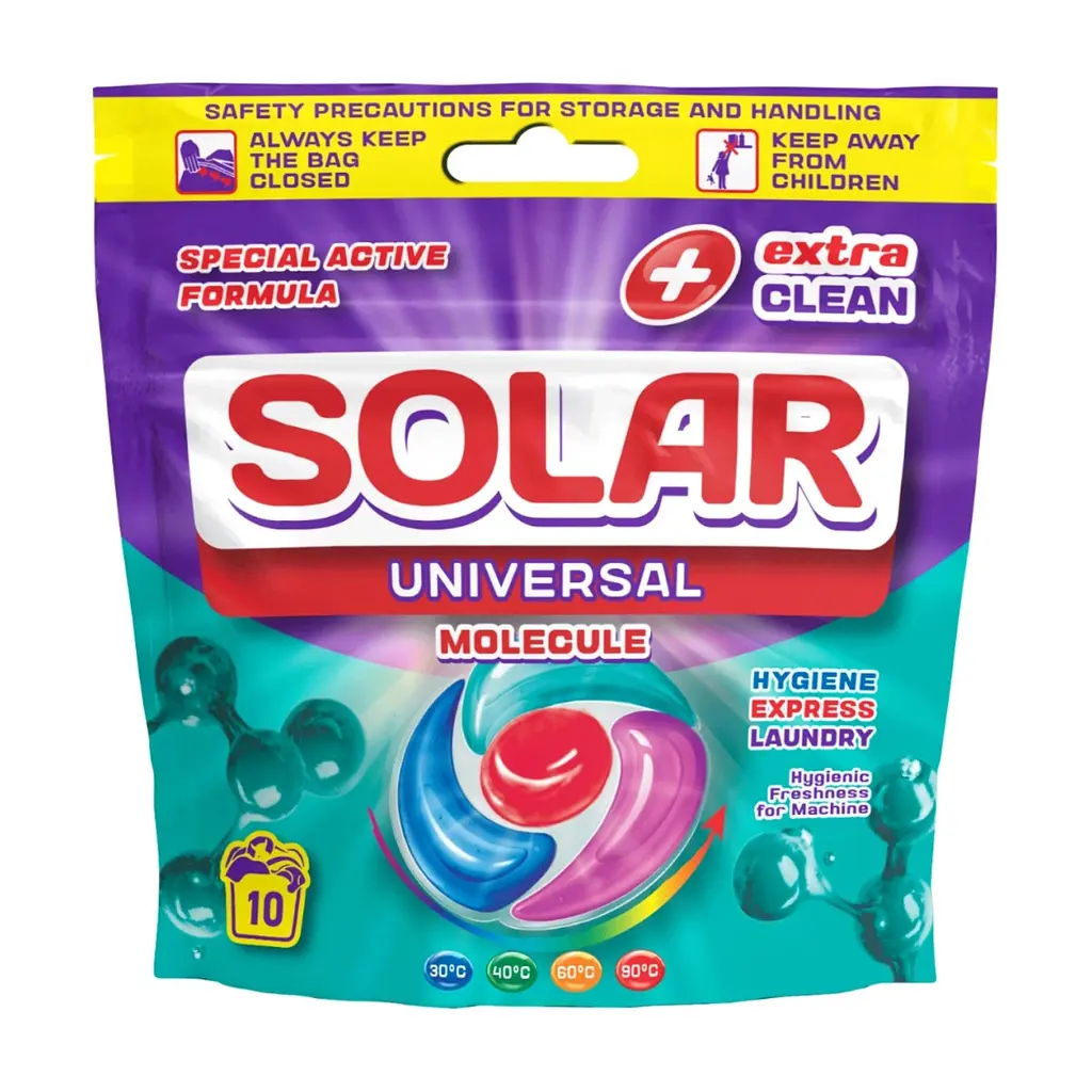 Капсули для прання Solar Household Universal Molecule 10 шт. (4820269930384)
