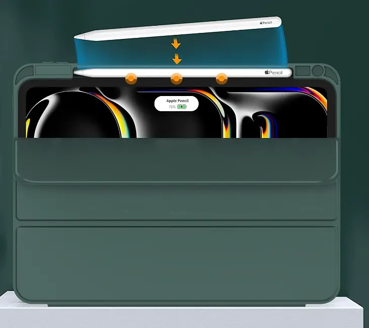 Чохол-книжка DK для Apple iPad Pro 13" M4 2024 Еко-шкіра силікон Smart Case Слот під Стілус green - фото 3