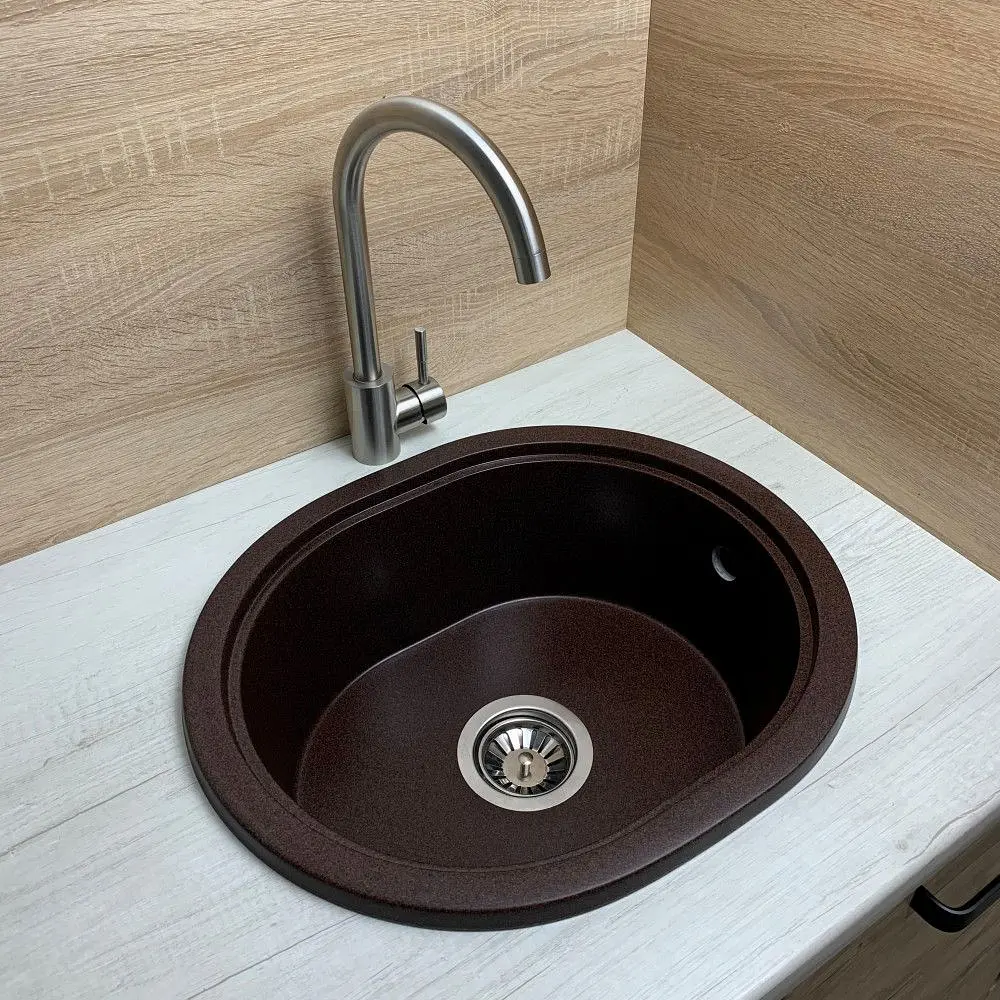 Кухонна мийка Adamant CIRCUM mokko 500x425x180 мм, без крила 50 см - фото 2