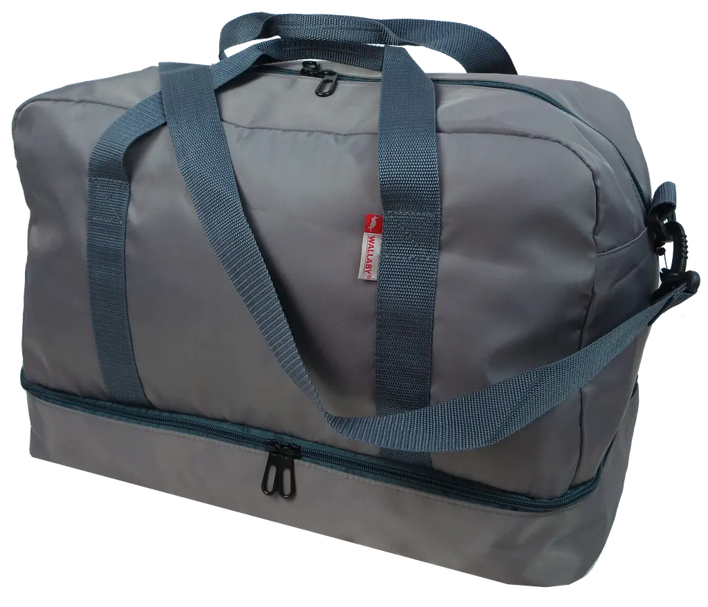 Дорожня сумка з відділом для взуття 40L Wallaby Сіра - фото 3