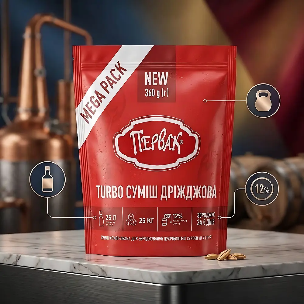 Турбодріжджі ПЕРВАК 100L Mega - фото 3