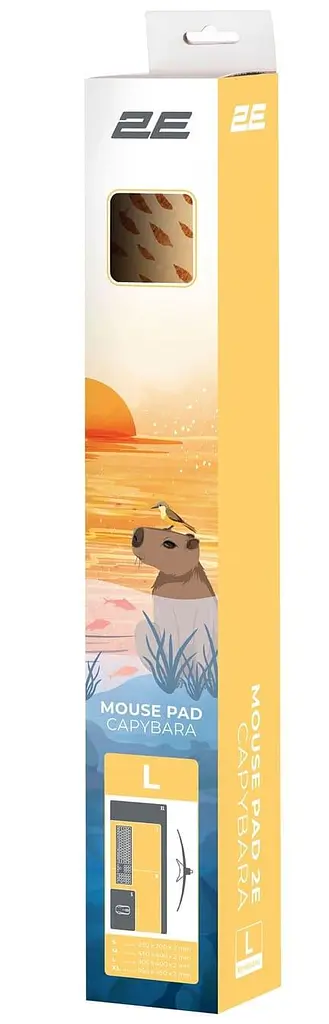 Игровая поверхность 2E Capybarra L (800x400x2мм) Yellow (2E-PAD-L-CAPY-YELLOW) - фото 2