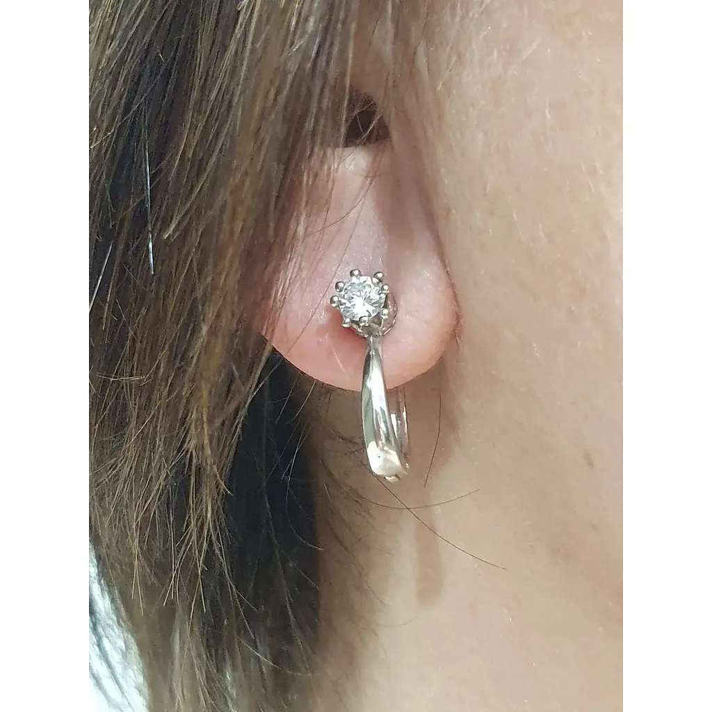 Срібні сережки Ювелір Стандарт з фіанітами. 2833 - фото 2