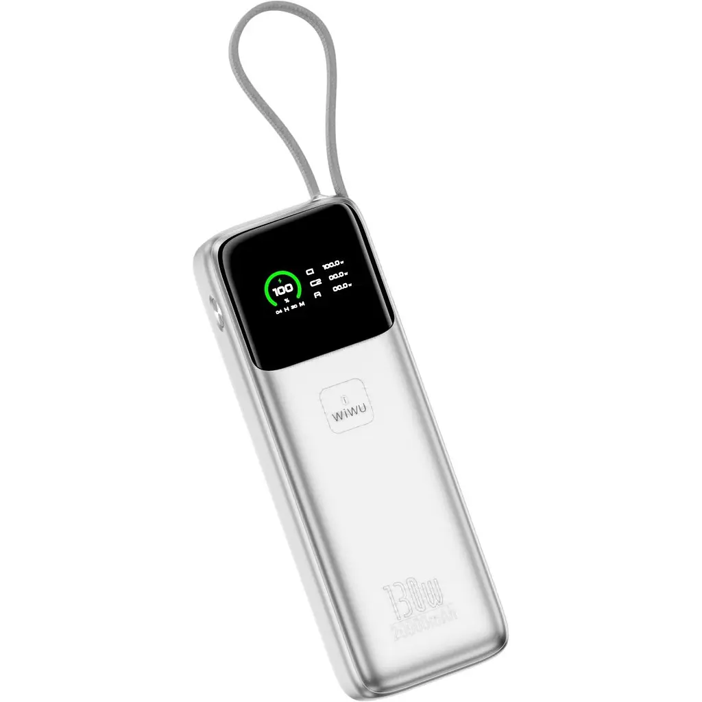 Зовнішній акумулятор WiWU PM301 20000mAh 130W Gray (6979107512744) [172715] - фото 3