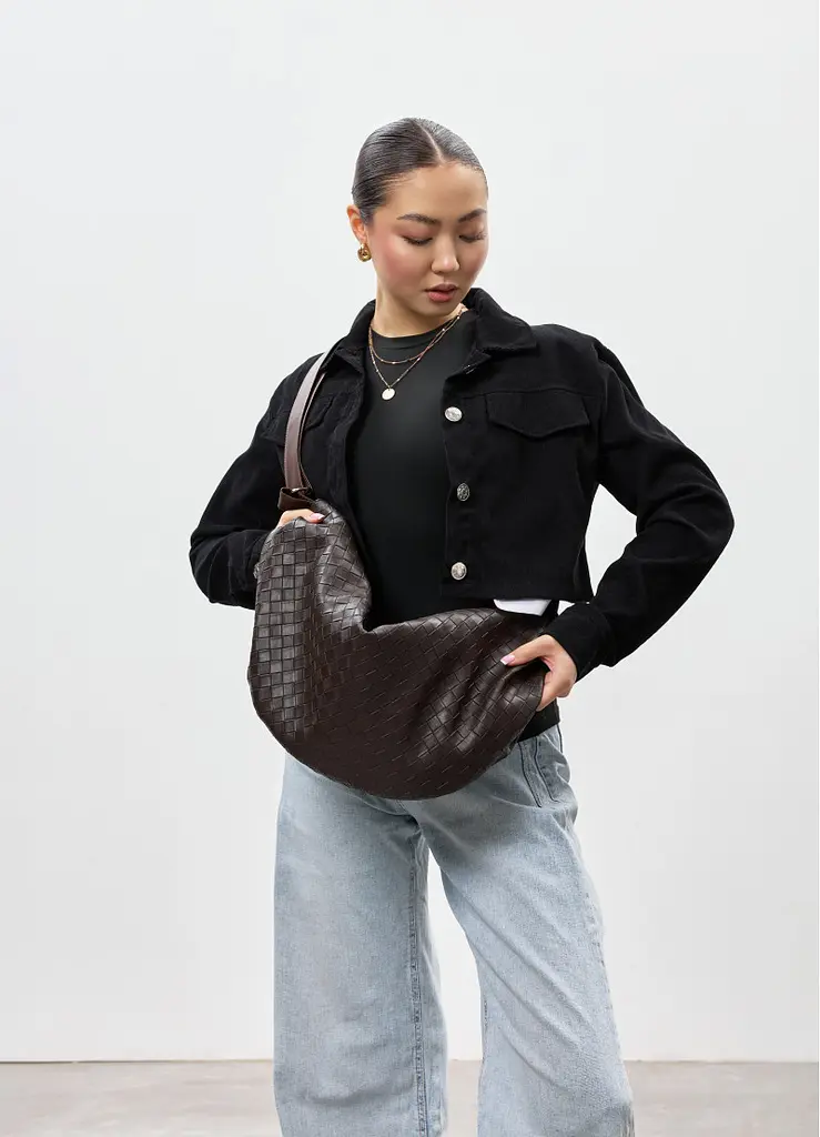 Жіноча сумка Sambag Bag-glove коричнева 50 х 28 х 5 см (53400068) - фото 5