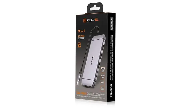 USB-хаб Real-el CQ-900 3 ports - фото 7