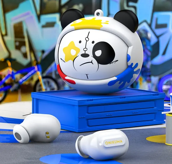 Навушники Bluetooth Onikuma T20 Panda White - фото 5