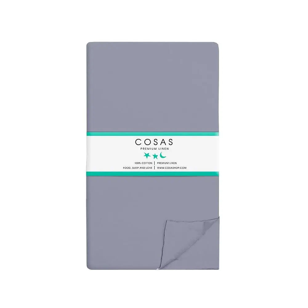 Комплект постільної білизни Cosas двоспальний без простирадла STORMY 180 x 220 см (Ranfors_Steel_180_2) - фото 8
