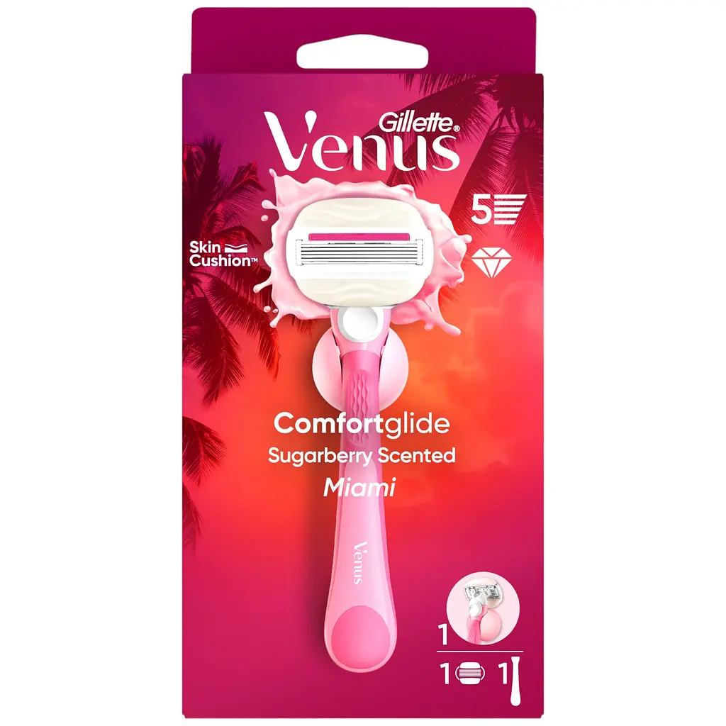 Уцінка. Станок для гоління Gillette Venus Pro Comfortglide Sugarberry Scented Miami жіночий 1 шт. - фото 2