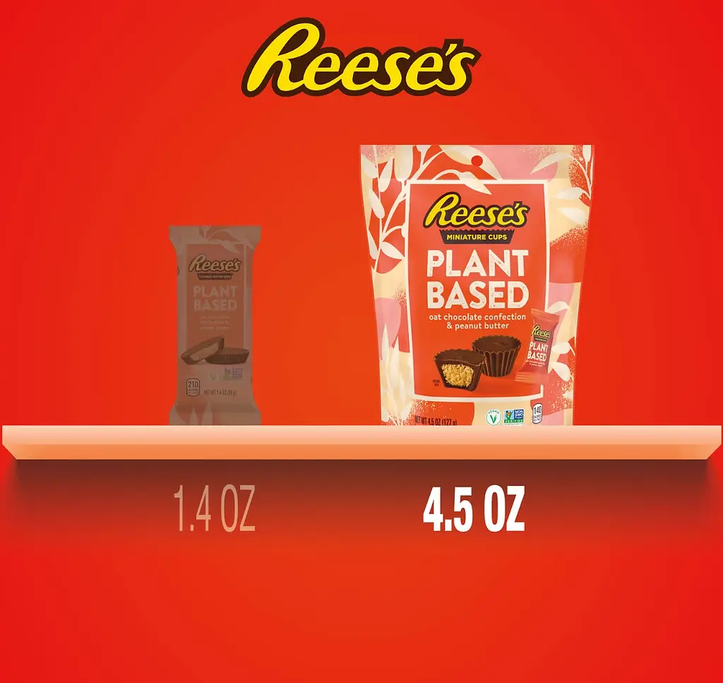 Шоколадні цукерки Reese's Plant-Based Peanut Butter Cup Minis 127г - фото 6