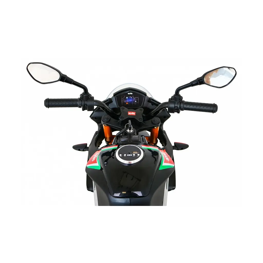 Електромотобайк із допоміжними колесами Ramiz Aprilia Tuono V4 12 В, червоний (PA.A010.CR) - фото 8