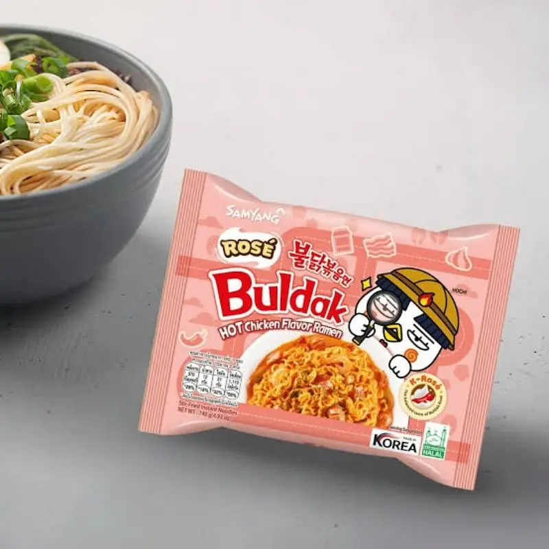 Локшина швидкого приготування Samyang Ramen Hot Chicken Buldak Rose 140г - фото 5