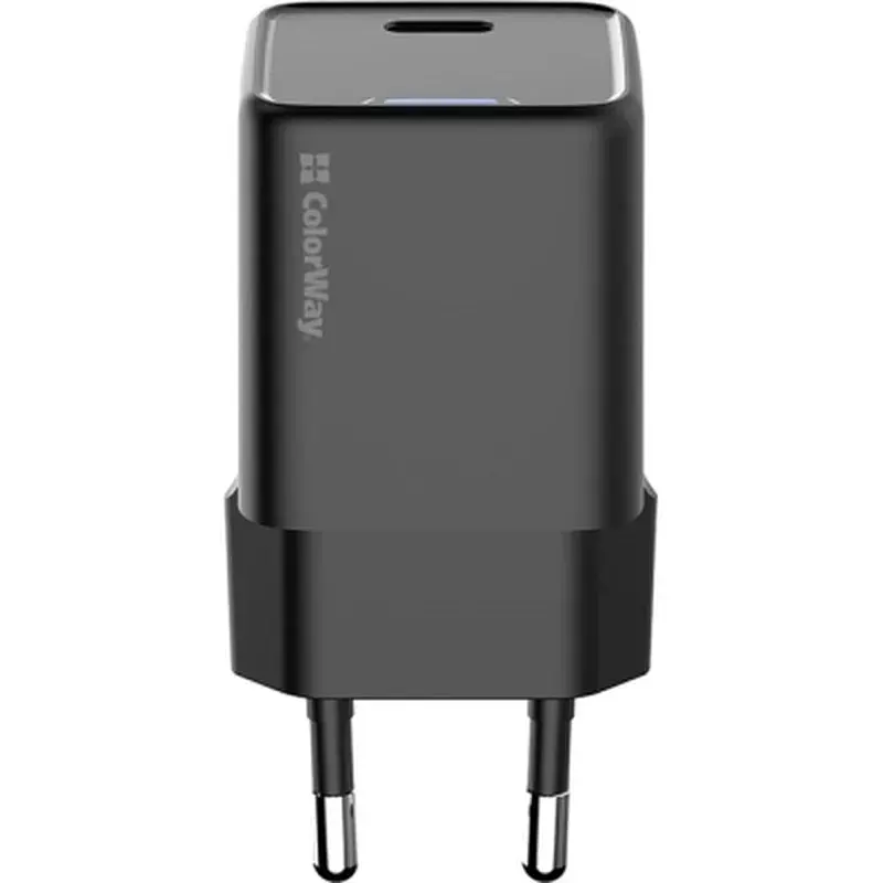 Зарядний пристрій ColorWay GaN Mini 25W PD Port PPS USB-C black (CW-CHS052PD-BK) - фото 2